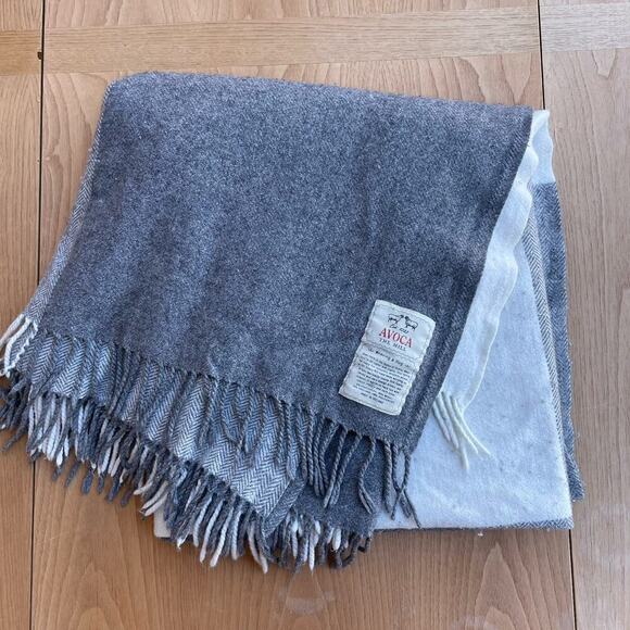 Avoca‎ Handweavers Ireland Wool/Cashmere Plaid Fringe Throw Blanket 54x34” - Picture 1 of 4
